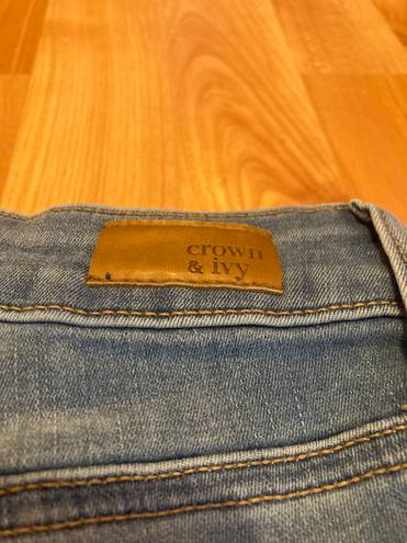 Crown & Ivy Straight Leg Blue Jeans