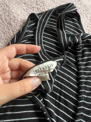 American Eagle Black Striped  Dress