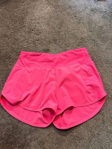 Lululemon Speed Up Shorts 4” Pink Size 2