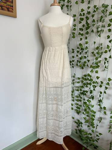 Hollister Cream Lace Bohemian Maxi Dress