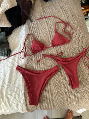 3 Piece Burnt Red Bikini Size XS