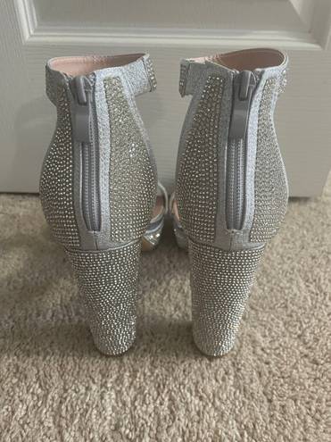 Windsor Silver Sparkly High Heels