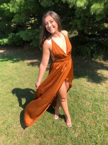 Burnt Orange Long Dress