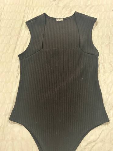 BKE Core Ribbed Square Neck Bodysuit