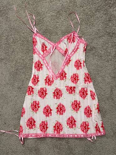 Pink Floral Slip Dress