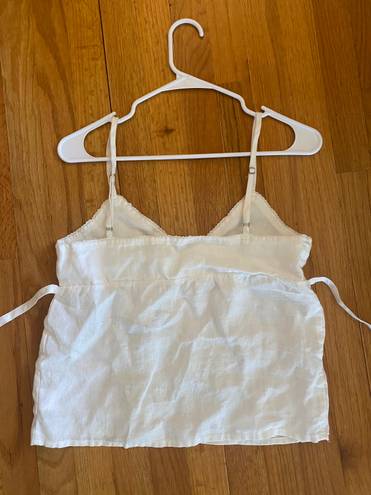 Brandy Melville White Tie Back Top