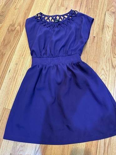 Xxi Purple Cross neck dress