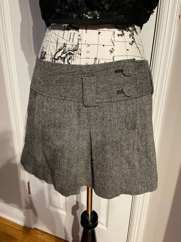 American Eagle Outfitters Wool Blend Mini Skirt Pleated Paneled School girl Pinstripes Vintage Y2k Coquette 