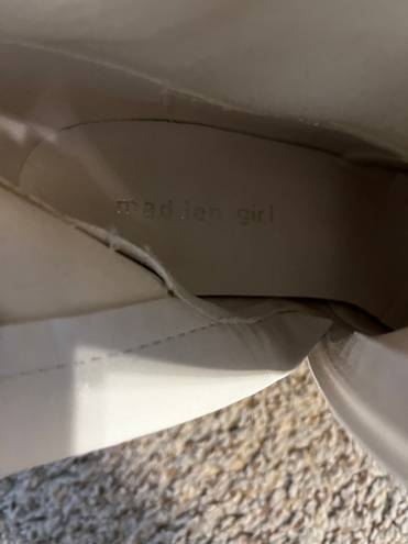 Madden Girl White High Heel Boots