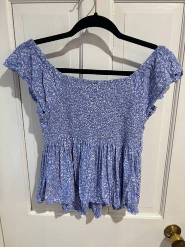 Japna Blue Floral Blouse