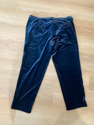 Lucca Couture Blue Velvet Cropped Pants 