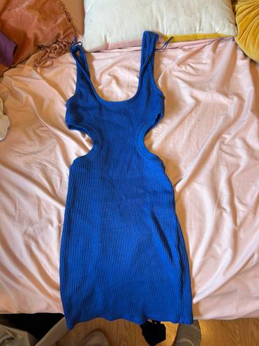 ZARA Blue Cutout Mini Dress