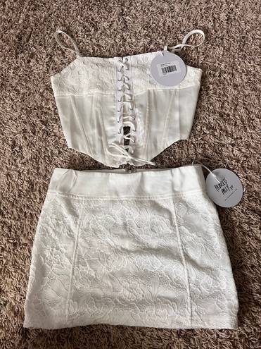 Princess Polly Barton White Lace Set Size 4