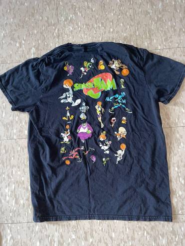 Looney Tunes original space jam double sided black large t shirt good condition