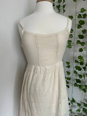 Hollister Cream Lace Bohemian Maxi Dress