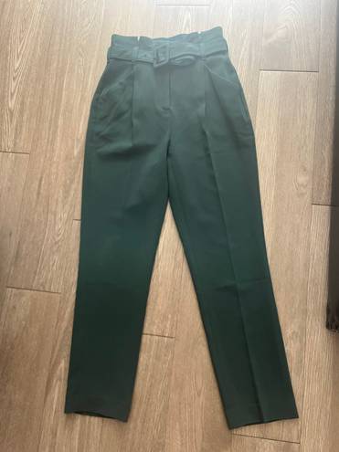 Aritzia Babaton Green Belted Trouser Size 0