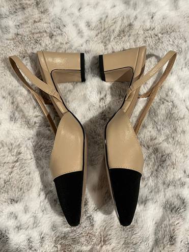 Tan And Black Heels Size 8.5