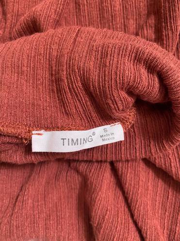 Timing Burnt Orange Turtleneck