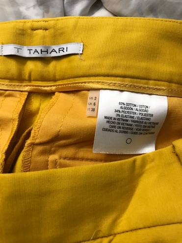 T Tahari Sunflower Straight Crop Trouser Size 2