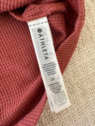 Athleta NWT  Woman’s Wind Down Sleep Cami Color: Muted Red, Sz 2X