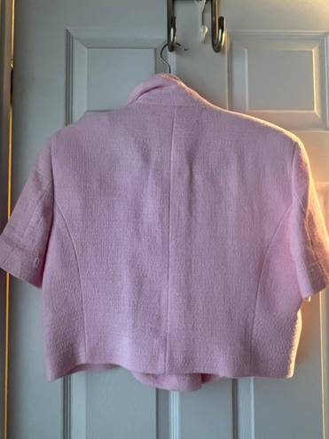 ZARA Pink Tweed Blazer Size XL