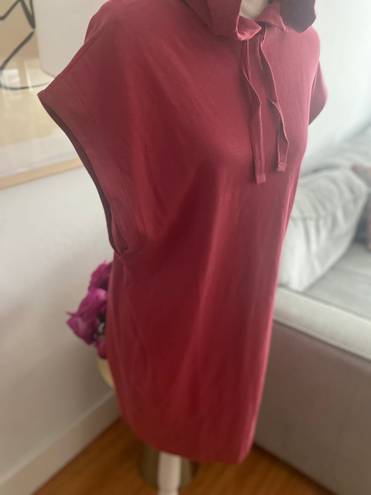 Mango Pink Hoddie Cotton Dress Size M (34 in long)