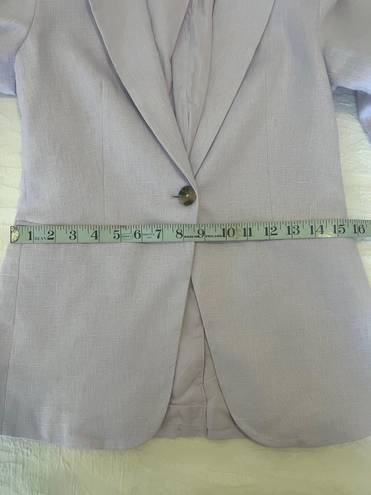 Mango ✨NEW✨  Blazer suit 100% linen Light Pastel Lilac Size 2