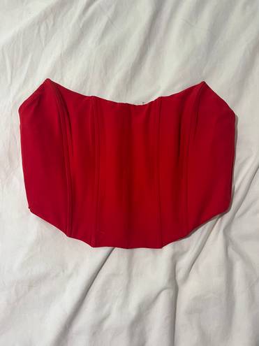 White Fox Boutique White Fox Red Corset Top