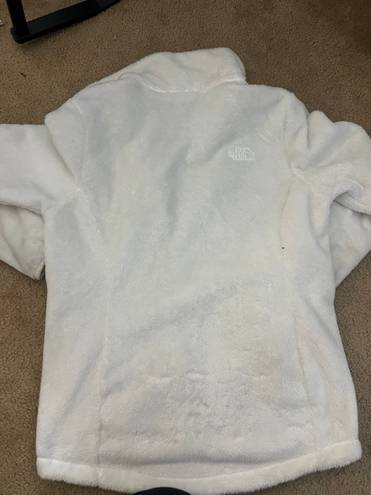 The North Face White Fuzzy Zip Up