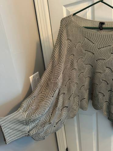 Light Sage Green Shawl Sweater Size L