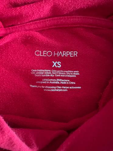 Harper Cleo  Red Cropped Hoodie