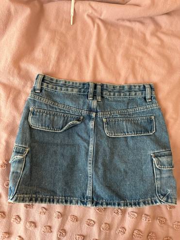 ZARA Cargo Denim Mini Skirt