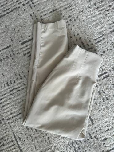 ZARA Cream High Waisted Trousers