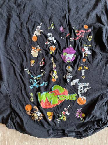 Looney Tunes original space jam double sided black large t shirt good condition