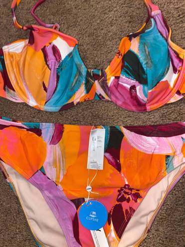 Cupshe NWT  Multicolor Abstract Bikini