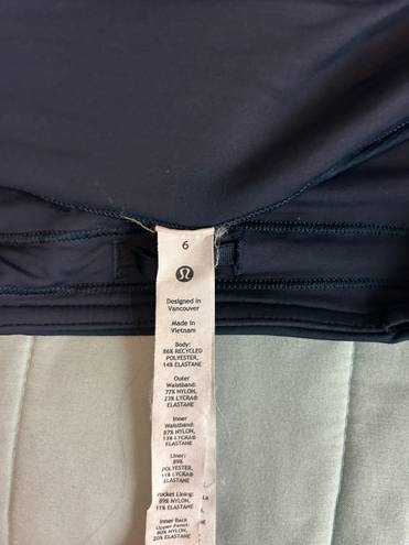 Lululemon Navy Blue Speed Up Short