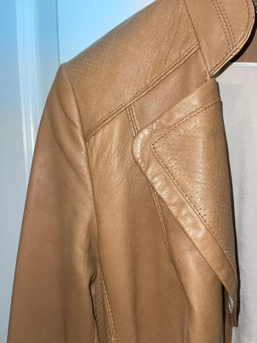 White House | Black Market chocolate tan/brown leather jacket