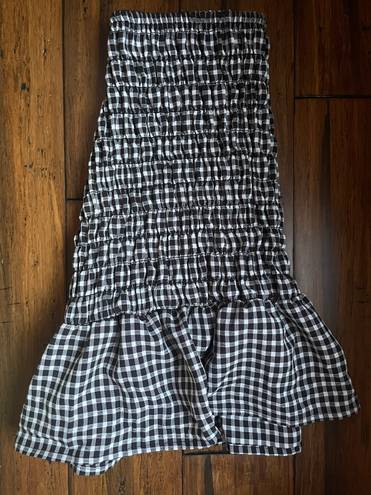 Sienna Sky Ruched Gingham Skirt