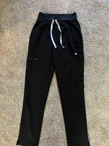 FIGS Black High Waisted Yola Skinny Scrub Pants