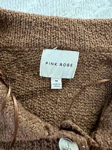 Pink Rose Lightweight Cropped Sweater