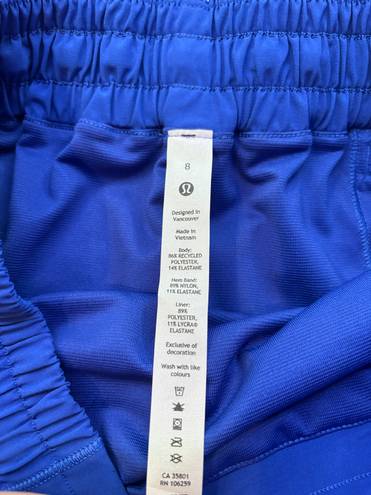 Lululemon Symphony Blue Hotty Hot Shorts 8 4”