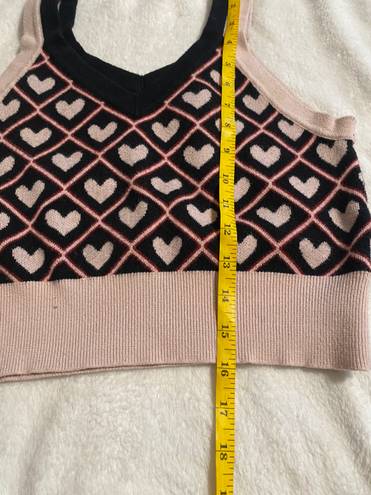 Papaya Cropped Heart Sweater  Vest women Medium