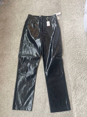 Abercrombie & Fitch Ultra High Rise 90’s Straight Leather Pant