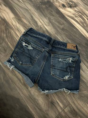 American Eagle ripped blue jean shorts