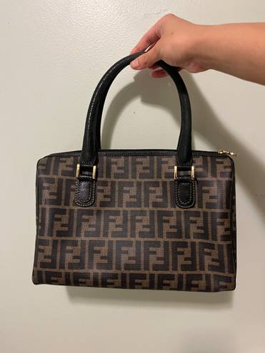 Fendi Vintage Zucca Boston Bag