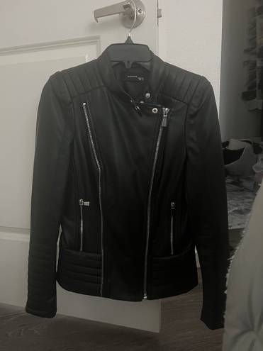 Reserved Black Faux Leather Jacket 