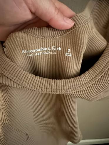 Abercrombie & Fitch Tan A&F Ribbed Body Suit