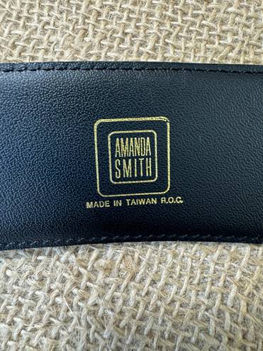 Amanda Smith Vintage  Wide Black Suede Belt And Buckle Small 26-30 In