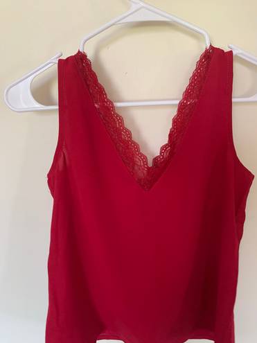 SheIn Lace Red Tank