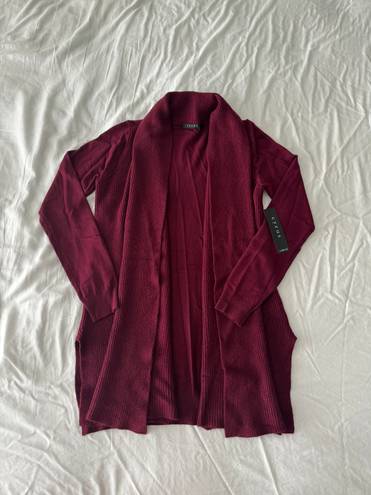 Cyrus Maroon Long Knit Cardigan